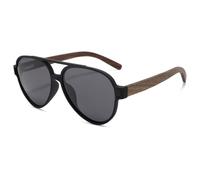 UJNHGQ Occhiali da sole in legno personalizzati, occhiali da sole firmati da donna e uomo, ebano nero, 1