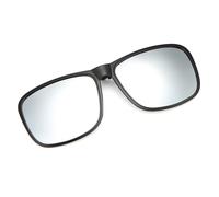 UJNHGQ Occhiali da sole polarizzati con clip, quadrati, da uomo, con clip, montature ribaltabili, copri occhiali da sole, visione, argento, 1