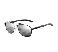 UJNHGQ Occhiali da sole polarizzati Trend Wood per uomo, protezione, pesca, guida, golf, occhiali da sole con lenti a specchio argento 007, 1