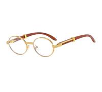 UJNHGQ Occhiali da sole retrò con venature del legno, occhiali da sole ovali da uomo, occhiali da sole di tendenza alla moda da donna, protezione, trasparenza