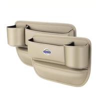UJNVDXZE Organizer Auto in PU per Volvo V50 2004-2012,Scatola Portaoggetti Console Auto Tasca Laterale Portaoggetti Accessori,Beige