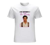Ujoya Brendan The Mummy More Like The Daddy Fraser T Shirt Gift Tee Graphic for Man White S