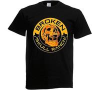 Ujoya Men's Broken Skull Ranch T-Shirt Black L