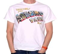 Ujoya Men's Greetings from Asbury Park T Shirt White M