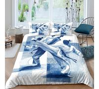 UJSDVNNJJ karate fightersSet Di Copripiumino morbida 3 pezzi motivo 3D cerniera nascosta dynamic martial arts copripiumino con federa soffice for bambini adulti ragazzi Super king（260x220cm）