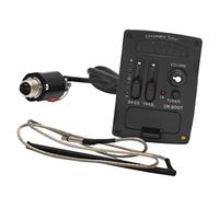 UK-3000T - Preamplificatore con pickup piezoelettrico per ukulele, equalizzatore a 2 bande EQ cromatico LED, controllo volume, nero, 53 cm