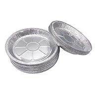 uk 50PCS 6inch Foil Pie Pans Set di 50 stampi per torte usa e getta in alluminio da 15,2 cm per torte e quiche.