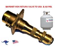 UK Baionetta Adattatore Per Fill Americana USA Gas Gpl Bottiglia Con Non Ritorno