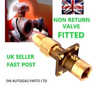 UK Baionetta LPG Riempimento Punto Filler A Gas Bottiglia Adattatore Non Ritorno
