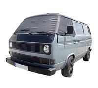 UK Custom Covers Compatibile con VW Transporter T3 Screen Wrap With Eyes Copertura parabrezza anteriore (stile Screen Wrap: tinta unita, grigio scuro)
