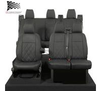 UK Custom Covers Set Coprisedili In Ecopelle Nero Ford Transit Tourneo 2013-2023