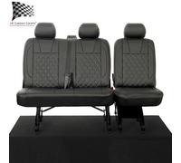 UK Custom Covers VW Transporter T6/T6.1 Sportline Coprisedili 2ª Fila Nero