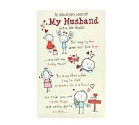 UK Greetings Biglietto di anniversario di matrimonio per marito, design con poesia, multicolore, 149 mm x 229 mm