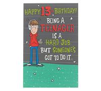 UK Greetings Biglietto di auguri per il 13° compleanno per lui/amico, design divertente per adolescenti