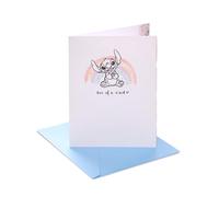 UK Greetings Biglietto di compleanno Disney Classics per lei/amiche, regalo di buon compleanno, per lei, ragazze, donne, motivo Stitch, con busta, 165 x 190 mm