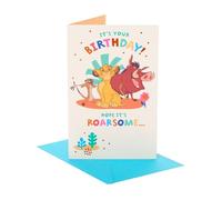 UK Greetings Biglietto di compleanno Disney il Re Leone per ragazzo/ragazza, regalo di buon compleanno, per lei/lui, design Simba & Friends, con busta, 155 x 235 mm