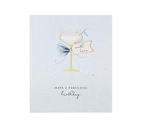 UK Greetings Biglietto di compleanno per lei/amiche, elegante design cocktail, multicolore, 137 mm x 159 mm