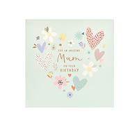 UK Greetings Biglietto di compleanno per mamma - Biglietto di compleanno per lei - Biglietto per una mamma incredibile, bianco, 210 x 210 mm