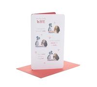 UK Greetings Biglietto di compleanno per moglie, regalo di buon compleanno, per lei, ragazze, donne, signora e il vagabondo, con busta, 155 x 235 mm