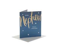 UK Greetings Biglietto di compleanno per nipote, design in lamina d'oro e argento, blu, 159 mm x 184 mm