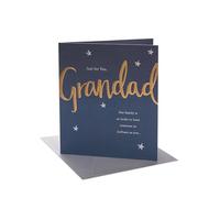 UK Greetings Biglietto di compleanno per nonno, design con testo dorato