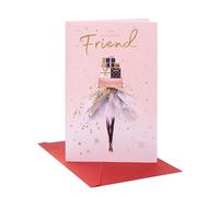 UK Greetings Biglietto di Natale per lei/amiche, grazioso design con abito