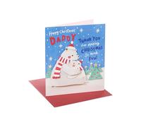 UK Greetings Biglietto di Natale per papà, motivo: orsi polari