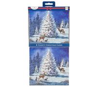 UK Greetings Confezione da 8 biglietti natalizi di beneficenza Marie Curie con amici della foresta, 556974