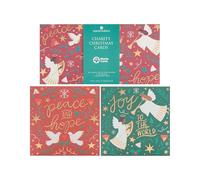 UK Greetings Confezione multipla di 10 biglietti di Natale di beneficenza per lui/lei/amici-2 disegni & pace/speranza/gioia scatola dei ricordi