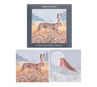 UK Greetings Confezione multipla di 12 biglietti di Natale per lui/lei/amici: 2 disegni artistici con animali