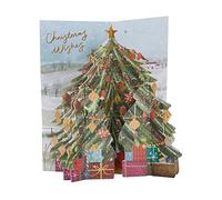 UK Greetings Confezione multipla di 8 biglietti di Natale per lui/lei/amico/a - motivo albero