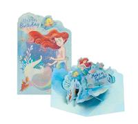 UK Greetings Disney - Biglietto di compleanno per lei/ragazza, con busta, motivo: Ariel