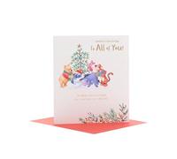 UK Greetings Disney Winnie the Pooh Biglietto di Natale per tutti voi - Pooh & Friends design