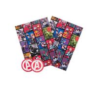 UK Greetings - Fogli di carta da regalo per ragazzi con supereroi Marvel, con Avengers, blu