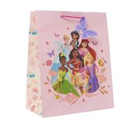 UK Greetings | Grande sacchetto regalo per lei/ragazza principesse Disney | sacchetti per feste per regali | Compleanno/matrimoni/festa della mamma | design rosa | 26,7 x 33 x 13,7 cm