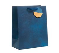 UK Greetings | Grande sacchetto regalo per lui/lei/amici| sacchetti per feste per regali | Compleanno/ringraziamento insegnante/matrimoni | design blu | 26,7 x 33 x 13,7 cm