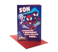 UK Greetings | Marvel Spider-Man Biglietto di compleanno per figlio, regalo di buon compleanno, lui, ragazzi, uomini, design alla moda, con busta, 155 x 235 mm