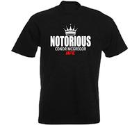 UK Mens T Shirt Conor McGregor Notorious Irish Fighter (M Black) Size XXL