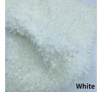 UK Peluche Riccio Simil Sherpa Pile Tessuto Bianco Fluffy Materiali per Fai Doll