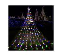 (UK Plug,Colored light)Christmas Decorations Star Lights String Lights, LED Christmas Lights Fairy Twinkle Lights for Outdoor Holiday