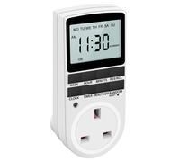 Uk Plug Digital Timer Plug Socket, Electrical Programmable Plug In Timer For Light, B And More, With Large Lcd Display And Anti-Theft Random