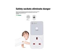 UK Plug Electronic Digital LCD Display Circuit Overload Current Limit Voltage Protection Plug