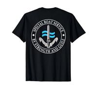 UK Special Boat Service SBS T-Shirt Double Side Fashion Short Creative Printed T-Shirt Men Cotton Tees Streetwear Black XXL