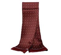 UK_Stone - Foulard da uomo, 100% seta, sciarpa vintage, Motivo floreale vintage #3 rosso vinaccia, Taglia unica