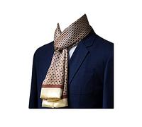 UK_Stone - Foulard da uomo, 100% seta, sciarpa vintage, Motivo vintage #2 beige, Taglia unica