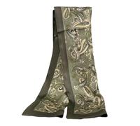 UK_Stone - Foulard in 100% seta, motivo fiori, Paisley, sciarpa da uomo, #8, Taglia unica