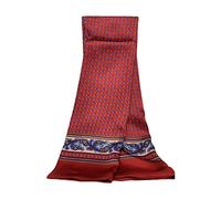 UK_Stone - Foulard in 100% seta, motivo fiori, Paisley, sciarpa da uomo, Taglia unica
