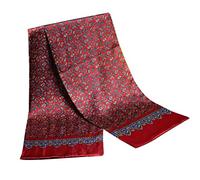 UK_Stone - Foulard in 100% seta, motivo fiori, Paisley, sciarpa da uomo, Taglia unica