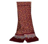UK_Stone - Foulard in 100% seta, motivo fiori, Paisley, sciarpa da uomo, Taglia unica