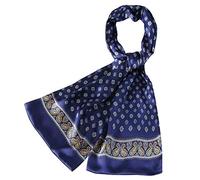UK_Stone - Foulard in 100% seta, motivo fiori, Paisley, sciarpa da uomo, Taglia unica
